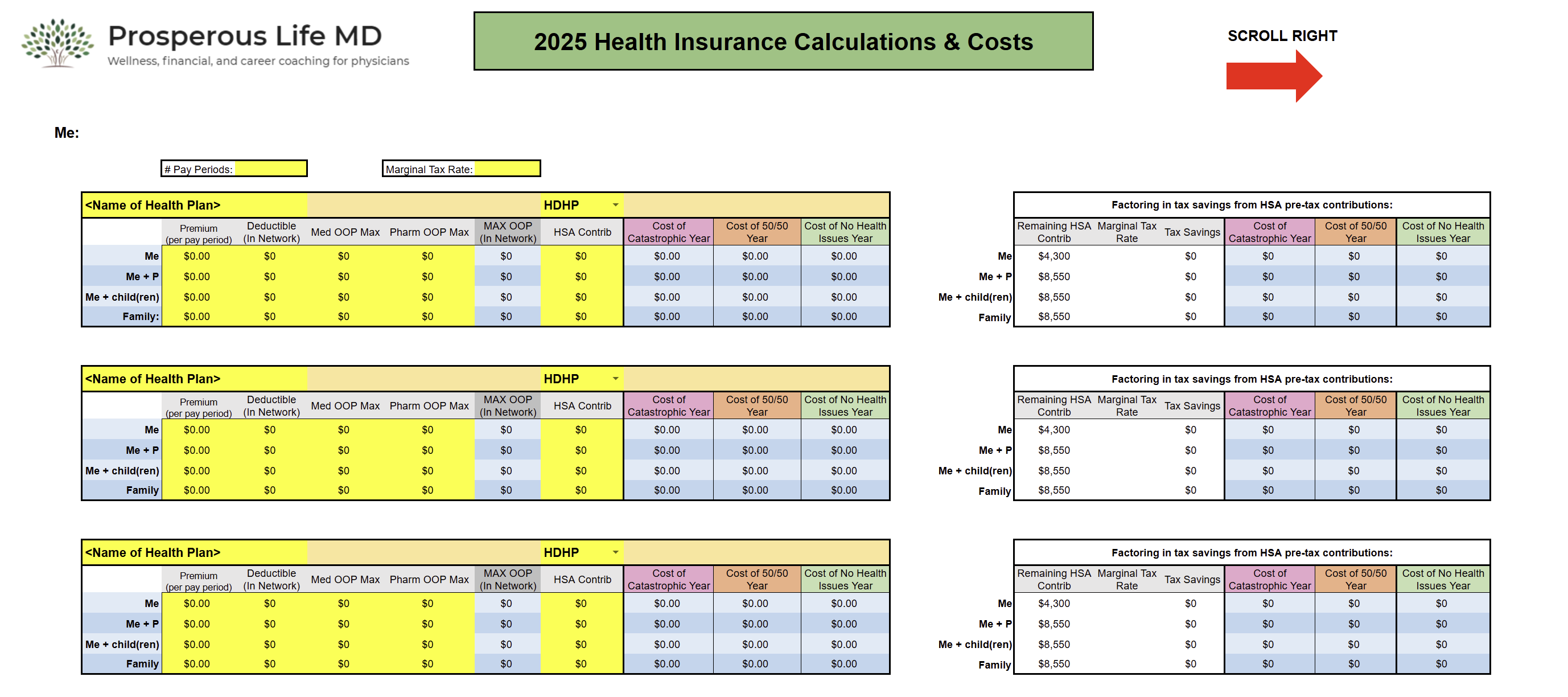 2025 Health Insurance Cost Calculator